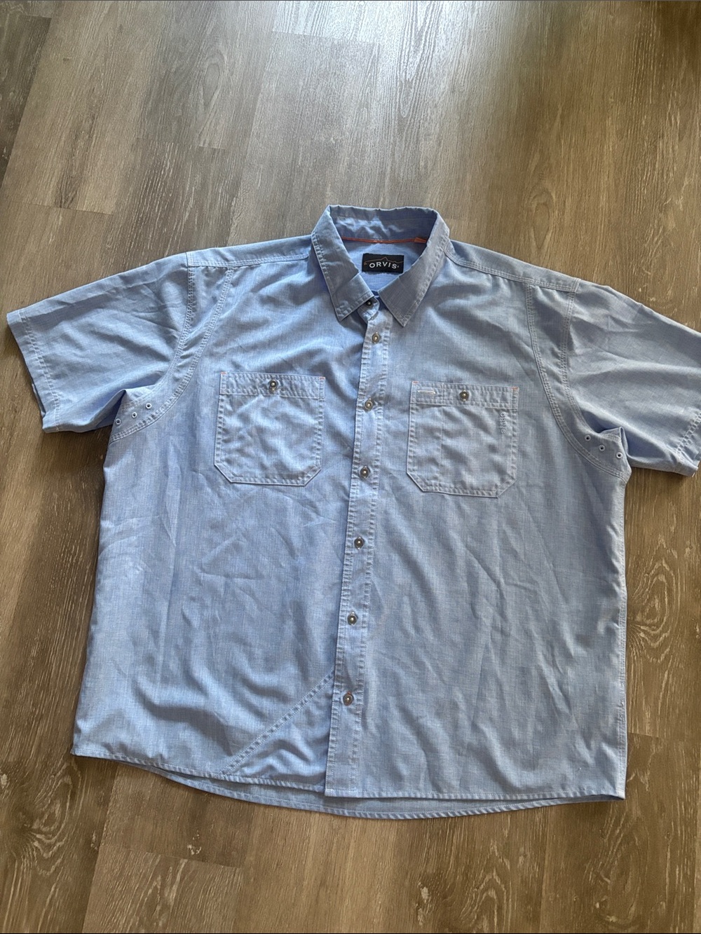 Orvis Tech Chambray Short-Sleeve Work Shirt - Picture 2 of 5